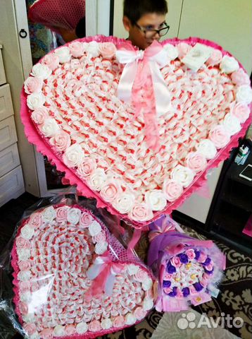 Сладкий букет из конфет Рафаэлло гигант