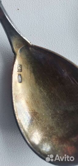 Ложка серебряная СССР 916 проба, 2 штуки