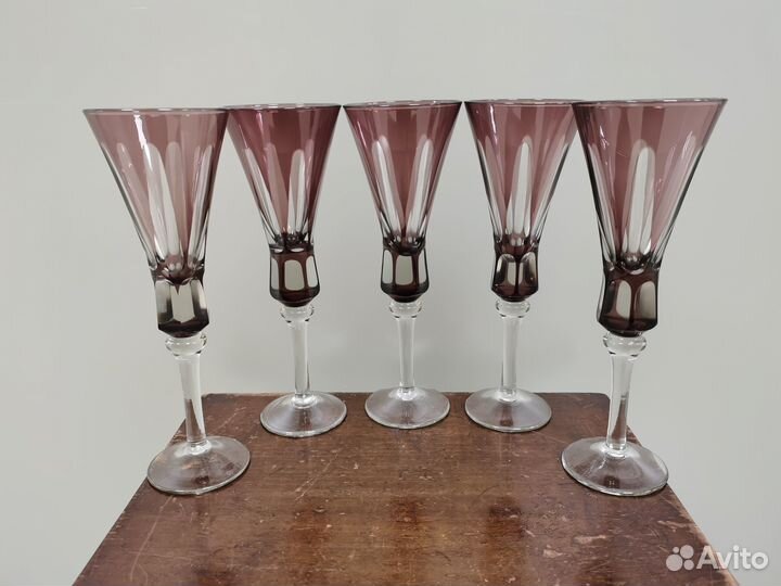 Сервиз бокалы конфетница ваза стекло СССР