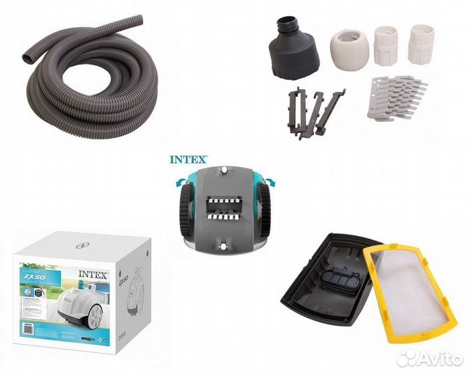 Автоматический пылесос ZX50 Intex для бассейна