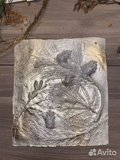 Панно из гипса ботанический барельеф ручная работ