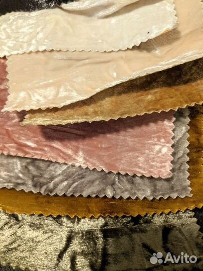 Лоскуты бархатной ткани