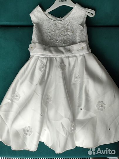 Платье для девочки 120 - 124 (платье снежинки)