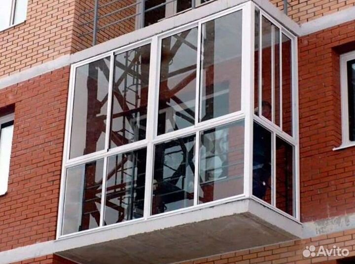 Остекление балконов и лоджий в рассрочку H3934