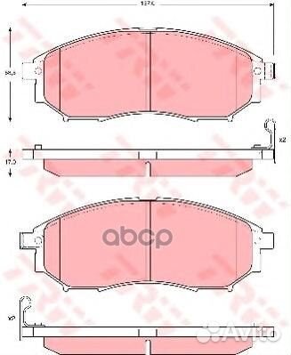 GDB3392 ***852 14FDB1881 колодки дисковые п