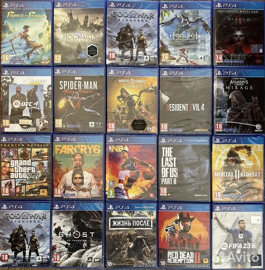 Большой выбор игр ps4