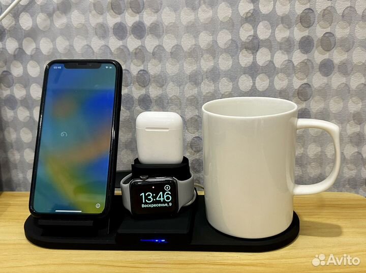 Беспроводная зарядка 4 в 1 для iPhone Android