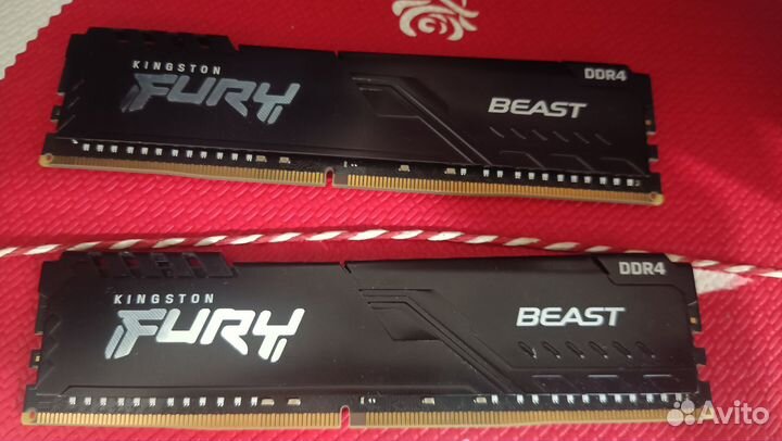 Оперативная память ddr4 kingston fury 2/16gb