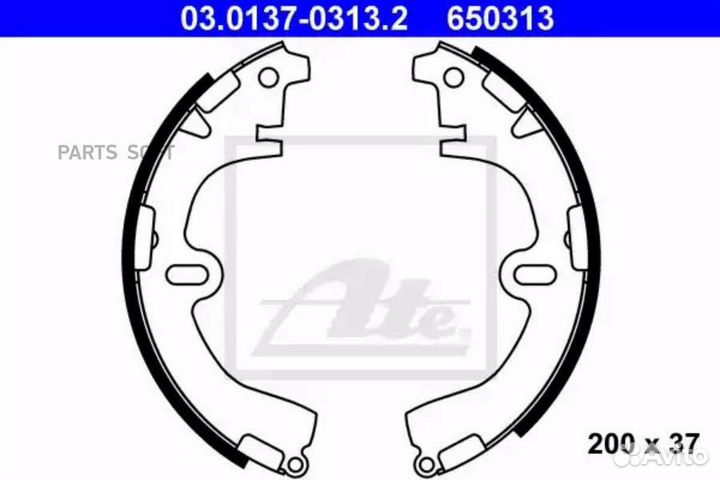 ATE 03.0137-0313.2 Колодки тормозные