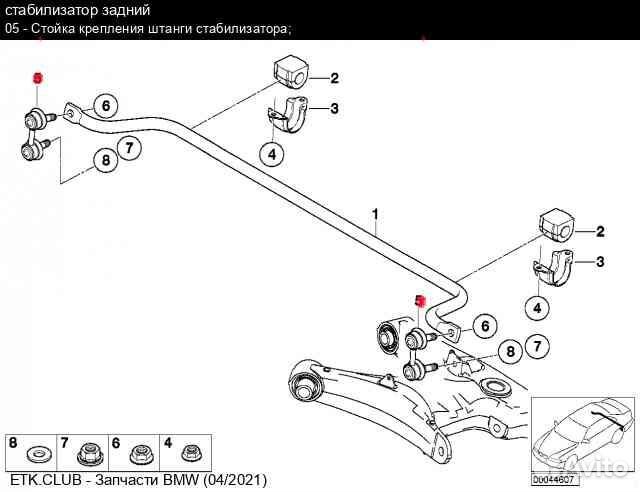 BMW Е53 Задние тяги стабилизатора 33551096735