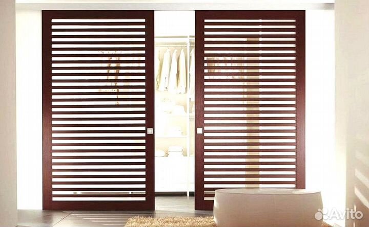 Межкомнатные перегородки. Раздвижные двери из реек