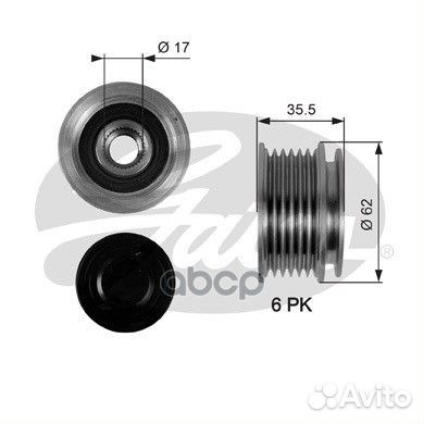 Шкив генератора 7789-10024 audi A3, A4 01-09/SE