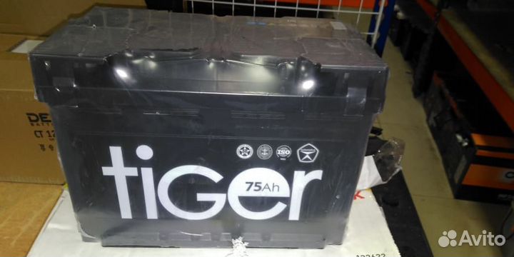 Аккумулятор Tiger 75 Ач для иномарки евро новый