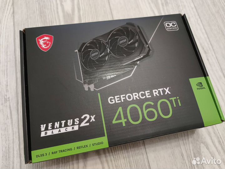 MSI GeForce RTX 4060 Ti ventus 2X black OC 16GB