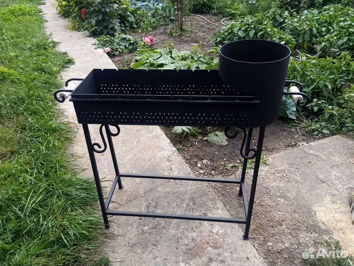 Мангал с печью под казан