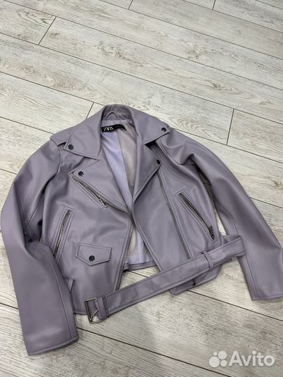 Кожаная куртка zara