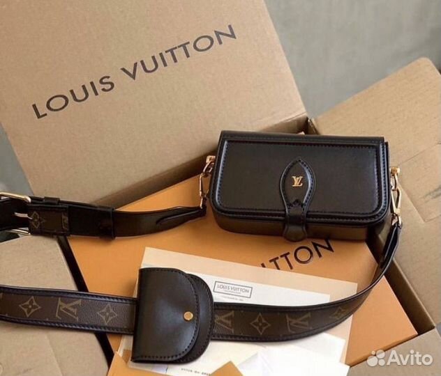 Сумка натуральная кожа louis vuitton 17,5/10/5см