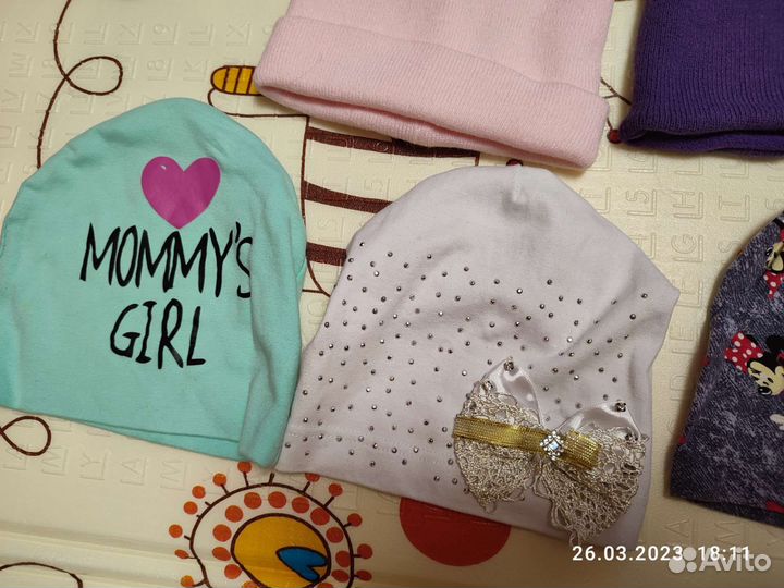 Шапки демисезонные для девочек 52