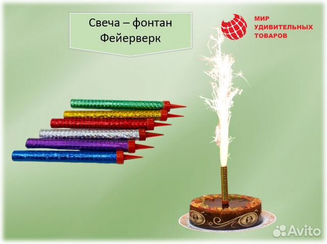 Свечи-фонтаны для торта