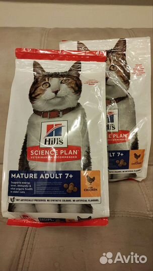 Корм для кошек hills 7+ для пожилых