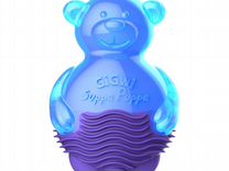GiGwi мишка, игрушка с пищалкой,синий, 9 см
