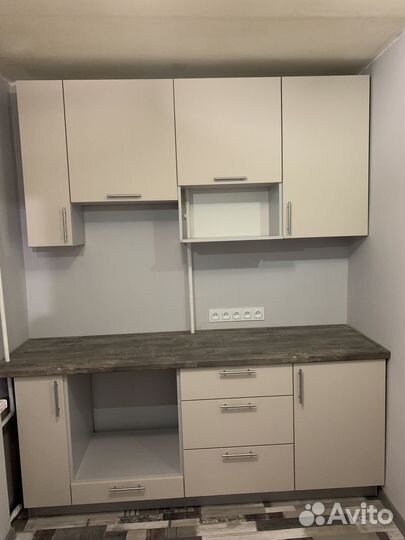 Прямая кухня в хрущёвку ксп:22466