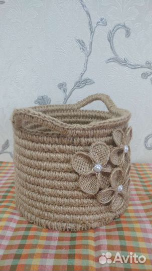 Корзинка из джута
