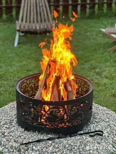 Костровая чаша с дизайном