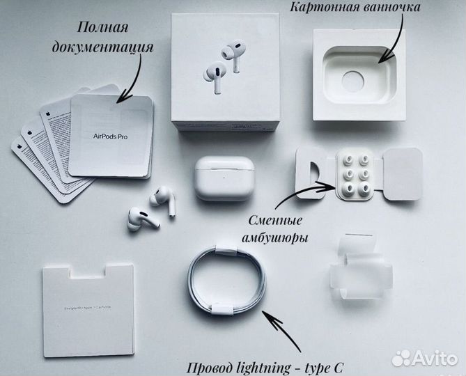 Беспроводные наушники Airpods pro 2чехол в подарок