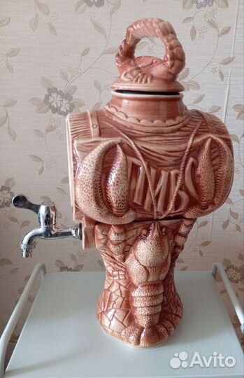 Декоративный, керамический бочонок для пива