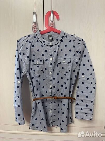 Рубашка zara для девочки 128 см