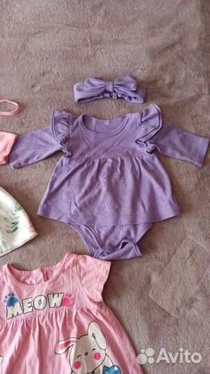 Платья на девочку 60-68р (4-6м)