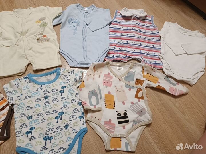 Боди, футболки. 3-6-9 мес. H&M, Lassie kids и др