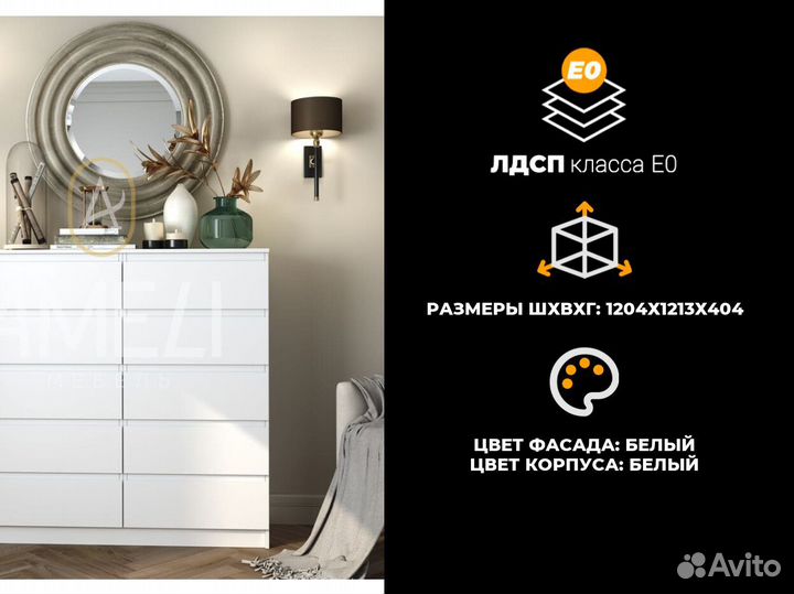 Комод белый в стиле икеа