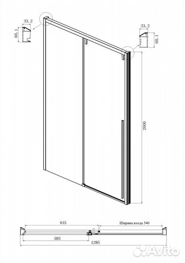 Дверь в нишу Ambassador Intense 110022202IBB (130