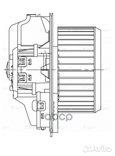 Э/вентилятор отоп. для а/м VW Touareg II (10- L