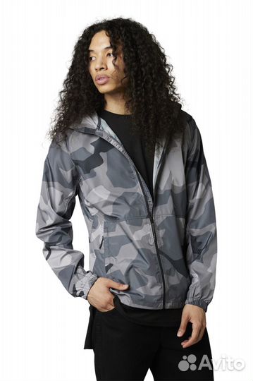 Jacke FOX Geology Camo WindBreaker Schwarz Camo Camouflage, Schwarz