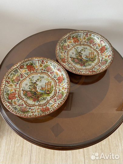 Тарелки парные декоративные винтаж Англия