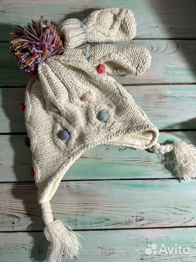 Шапка и варежки Next новые 1-2 года