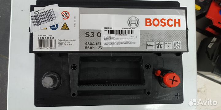 Аккумулятор 56Ah Bosch 480A S3 005 обратный