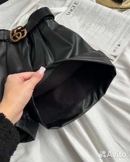 Шорты кожаные