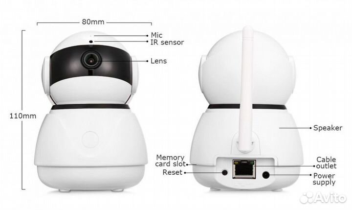 Поворотная IP Камера Wi-Fi C8