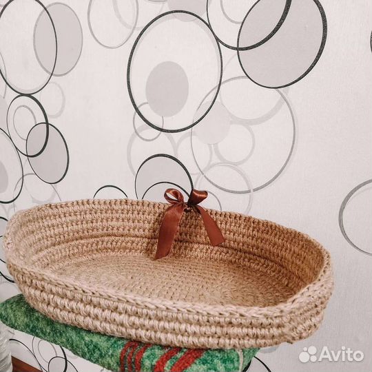 Лежанка для питомца из джута