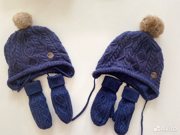 Шапки и рукавички для двойни