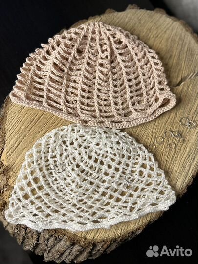 Шапка сетка кроше