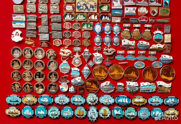 Набор значков Флот. 168 знаков. Без повторов