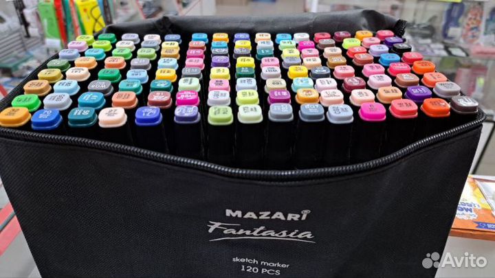 Маркеры для скетчинга двусторонние, 120 цветов