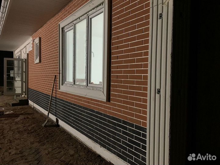 Гибкий кирпич на сетке с защитной пленкой