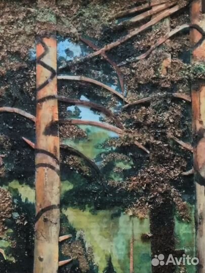 Картина Шишкина в технике флористическая живопись