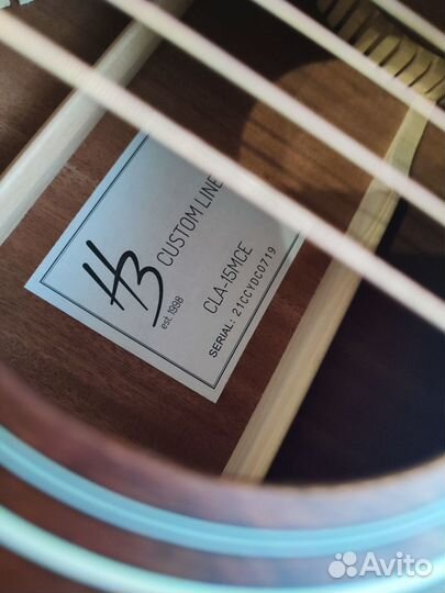 Продам гитару hb custom line cla-15mce